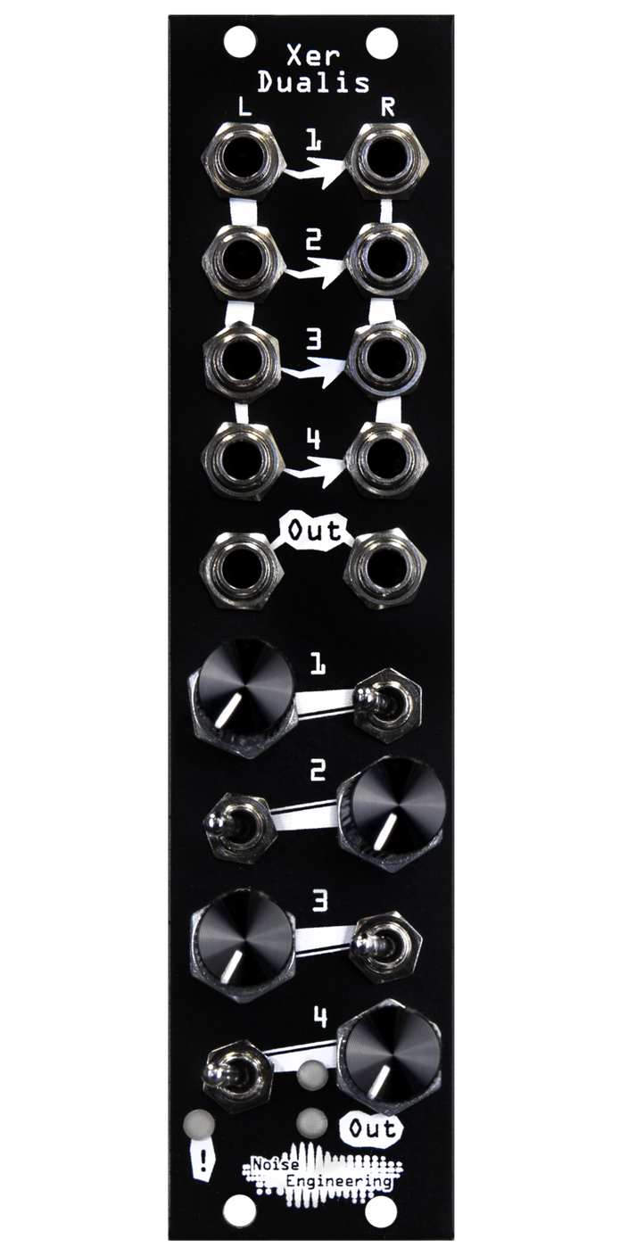 Xer Dualis – Four-channel mixer with mutes in 6hp