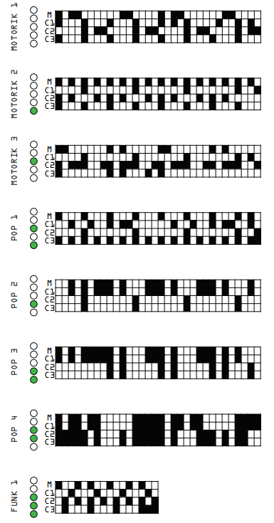 Some of the ZR patterns, also from the manual.