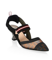 fendi colibri 55mm ff mesh slingback pumps