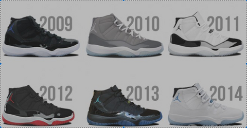 jordan 11 concord release history