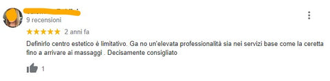 Definirlo centro estetico è limitativo. Ga no un'elevata professionalità sia nei servizi base come la ceretta fino a arrivare ai massaggi . Decisamente consigliato