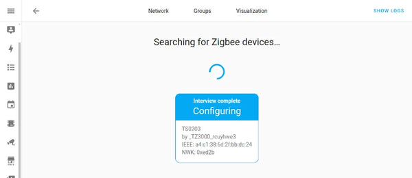 ZHA configuring device in Home Assistant