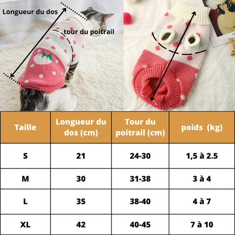 PULL CHAT GUIDE DE TAILLE