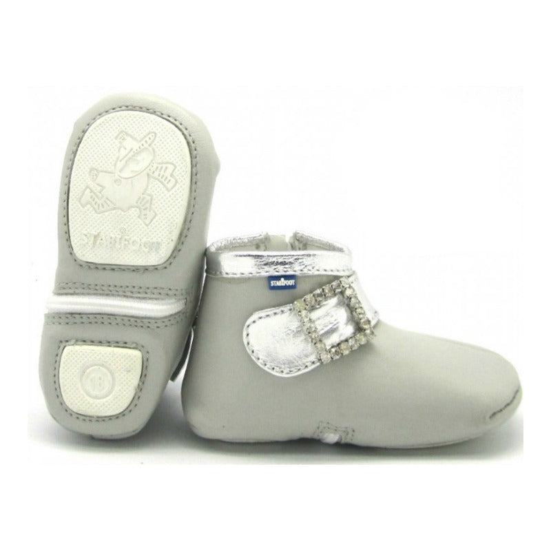 Stabifoot Babylove babyslofjes zilver band glitter Maat