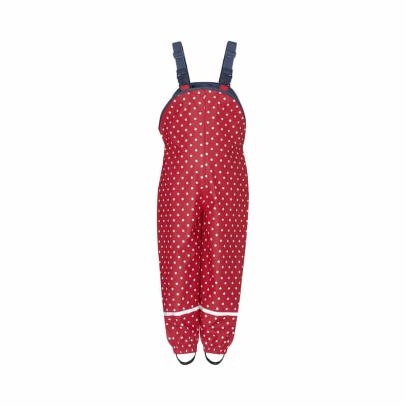 Playshoes - Regentuinbroek voor kinderen - Stippen - Rood - maat 86cm