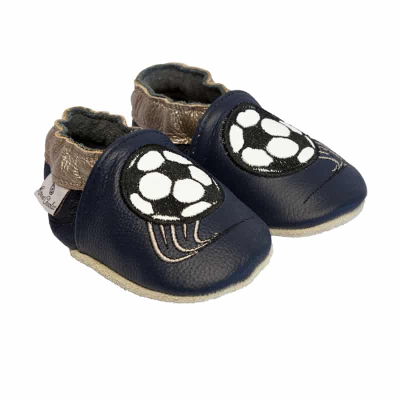 Rose et Chocolat babyslofjes Classic Soccer Star Navy Maat