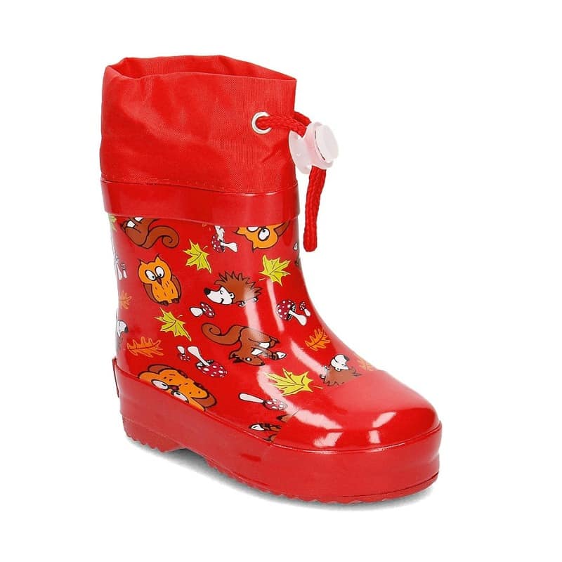 Playshoes regenlaarzen Bosdieren Rood Maat