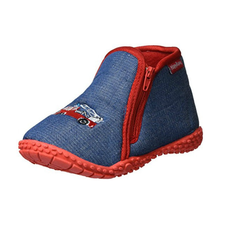 Playshoes pantoffels jeansblauw brandweerwagen Maat