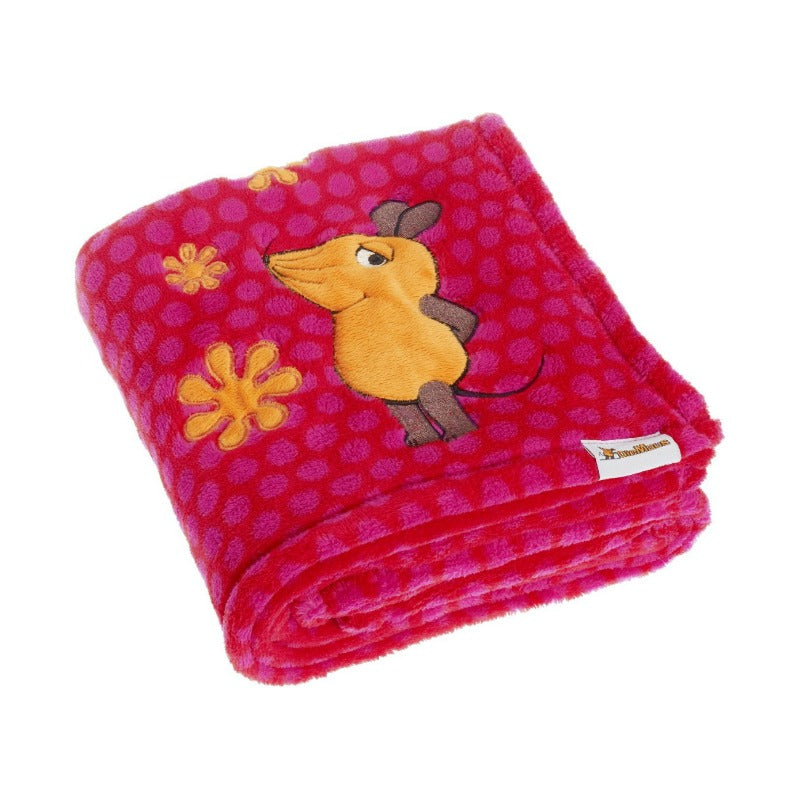 Playshoes fleece babydeken muis fuchsia Maat