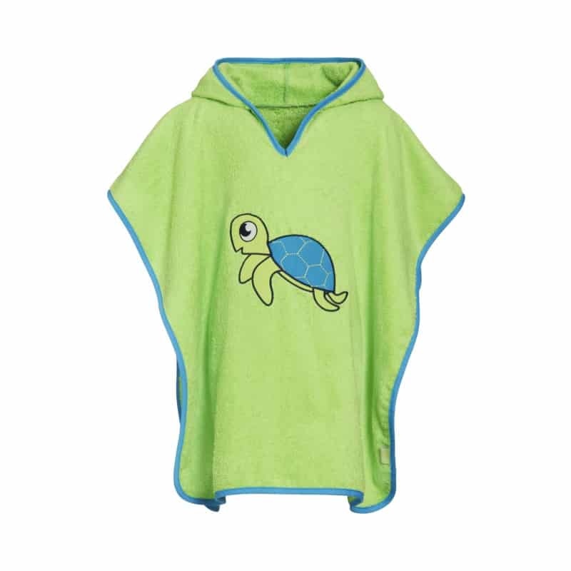 Playshoes - Poncho met capuchon voor kinderen - Schildpad - Groen - maat L