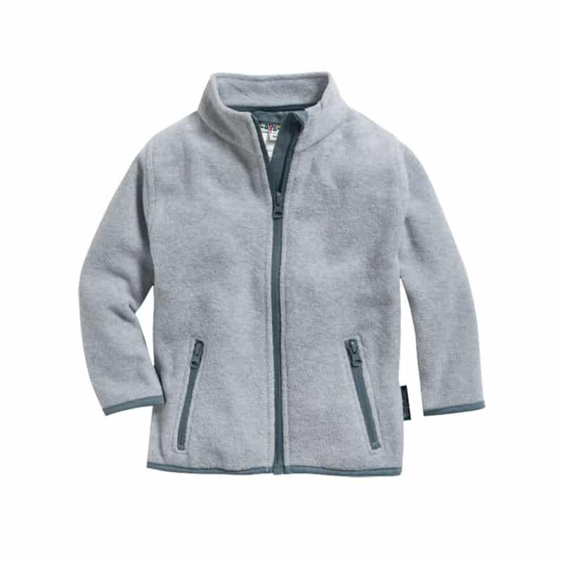 Playshoes fleece jasje uni grijs Maat