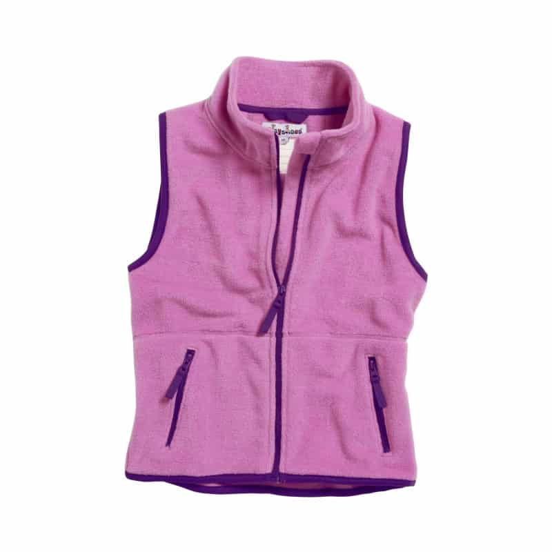 Playshoes fleece vestje contrast fuchsia Maat