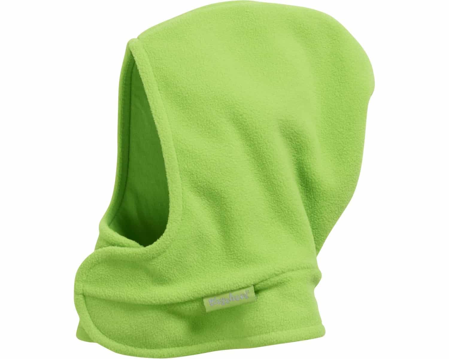 Playshoes fleece bivakmuts met sjaal uni groen Maat