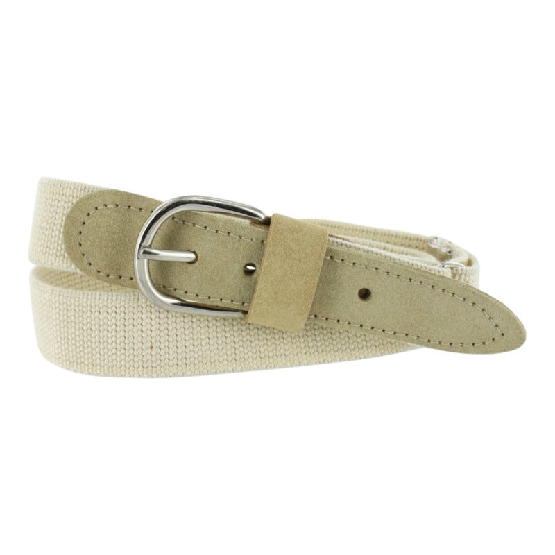 Oxxy elastische verstelbare riem off white Maat