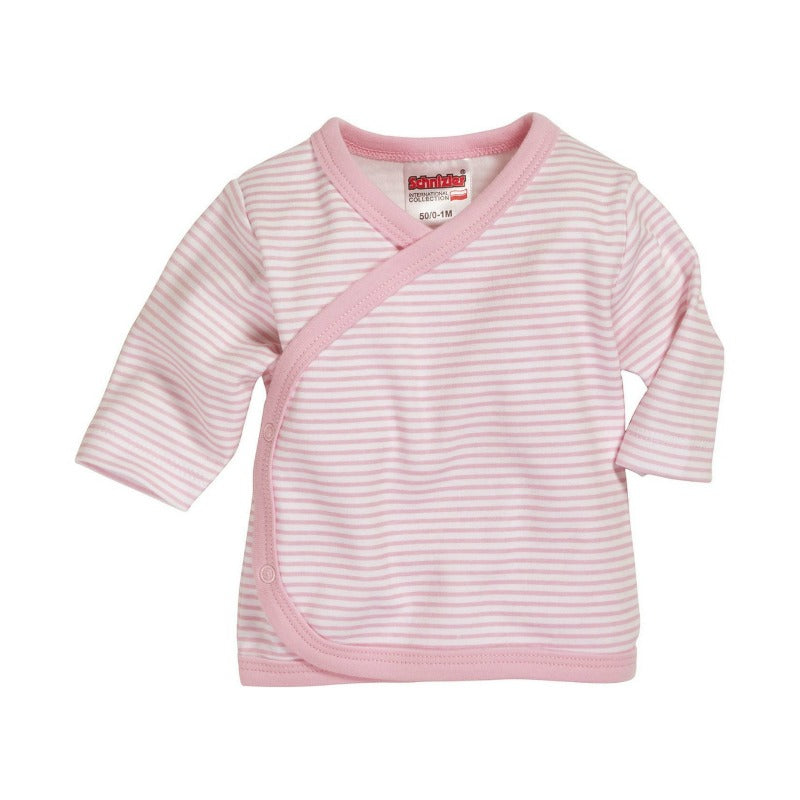 Playshoes Schnizler overslagshirt lange mouw gestreept roze Maat