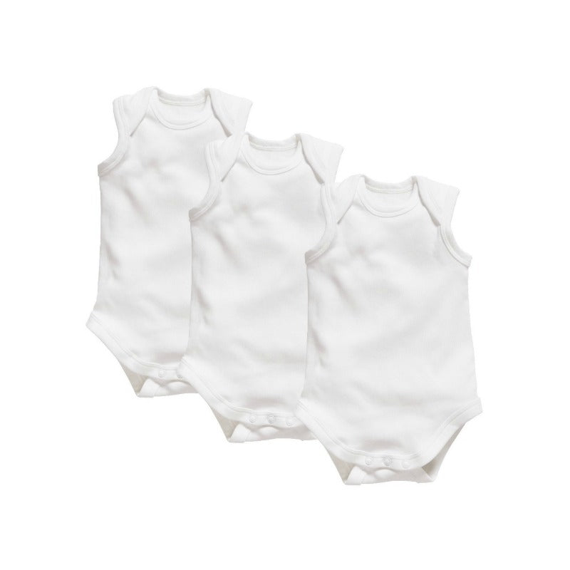 Playshoes Schnizler set 3 rompers zonder mouw wit Maat