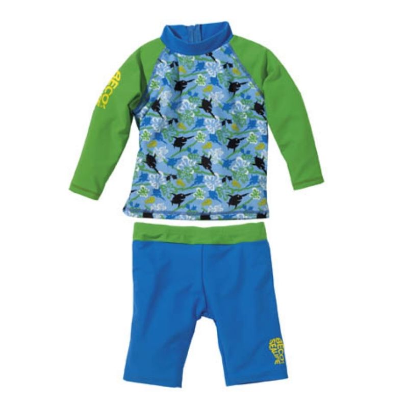 UV-shirt + zwemshort Sealife Blauw| 80-86