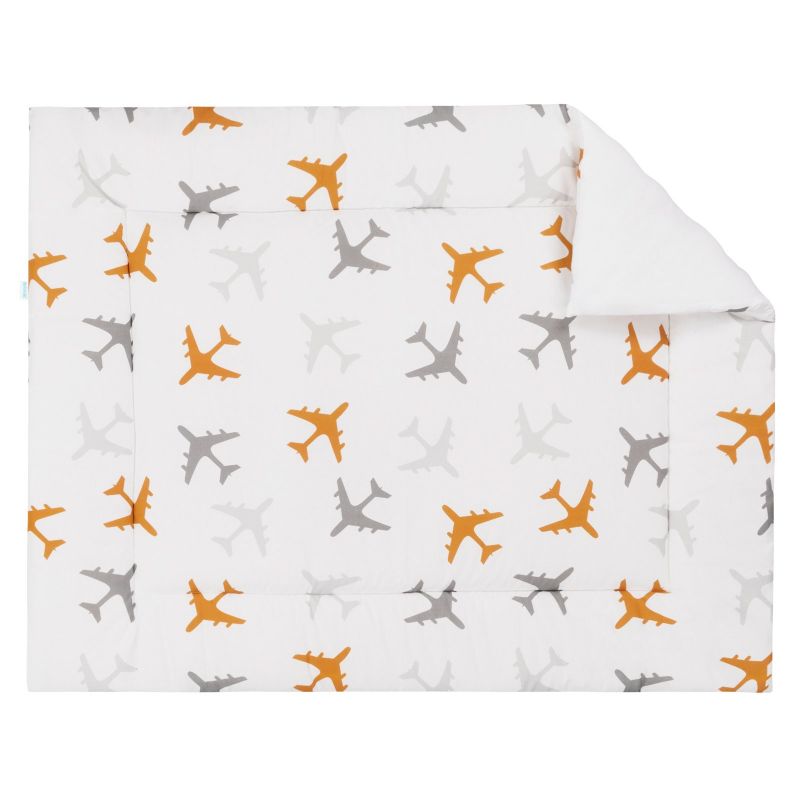 BINK Bedding Boxkleed Planes oker (tweeling) 71 x 122 cm