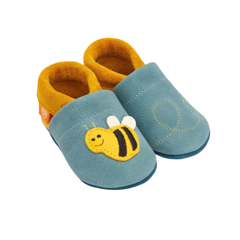 Orangenkinder babyslofjes Susi bee light blue