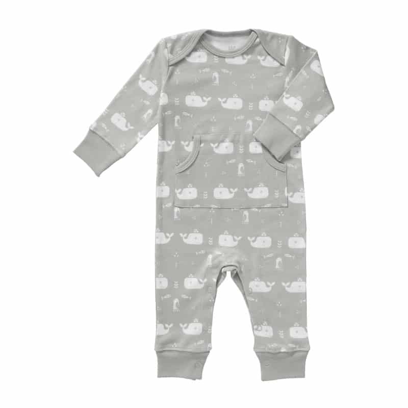 Fresk pyjama zonder voet Whale dawn grey