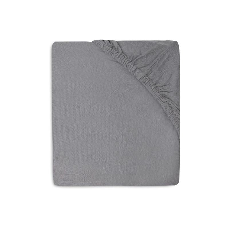 Jollein Hoeslaken Jersey 60x120cm - Soft Grey/Storm Grey - 2 Stuks