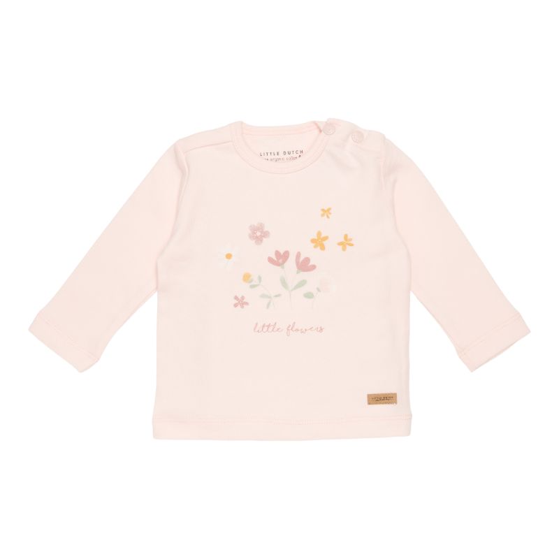 Little Dutch T-Shirt Flowers Pink Maat 62