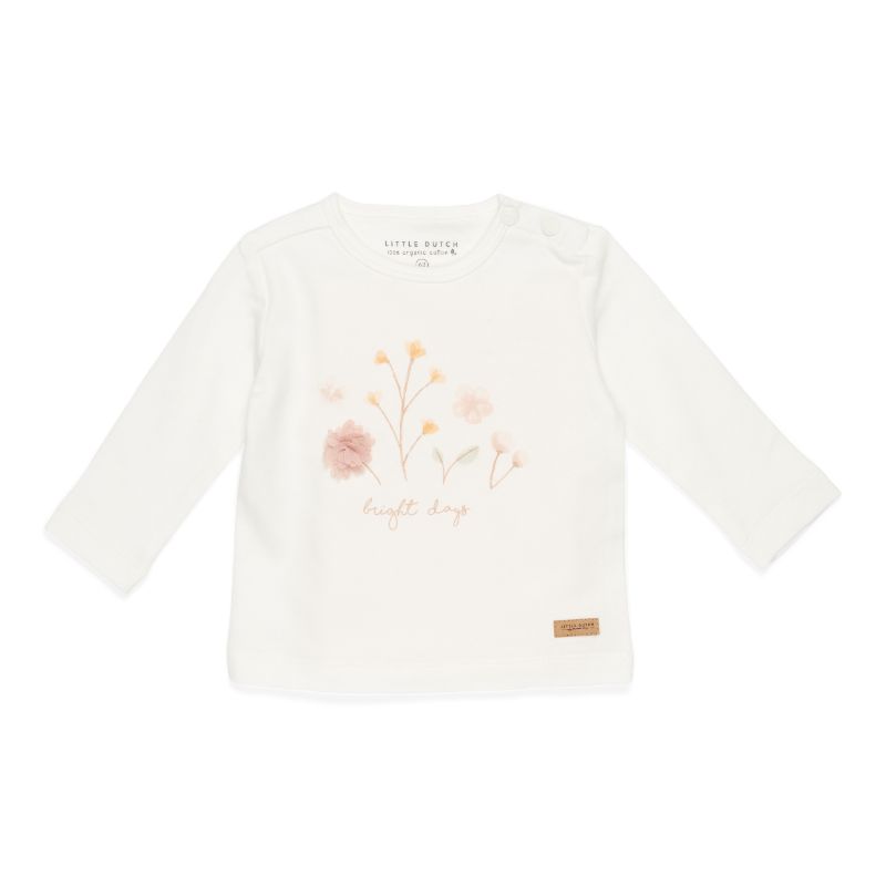 Little Dutch longsleeve Flowers White Maat