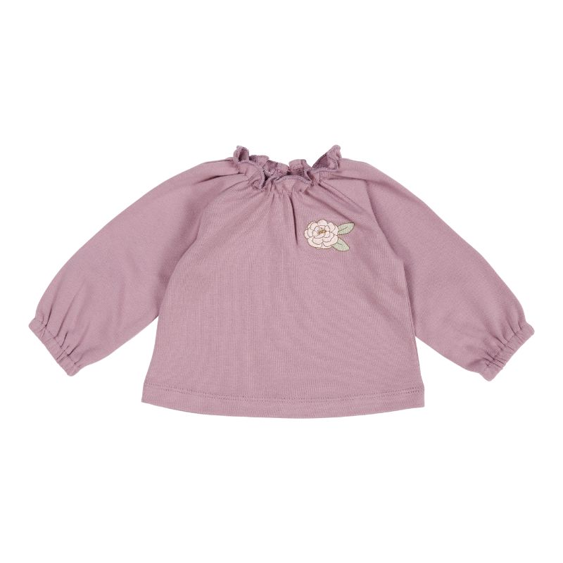 Little Dutch longsleeve met borduursel Mauve Maat