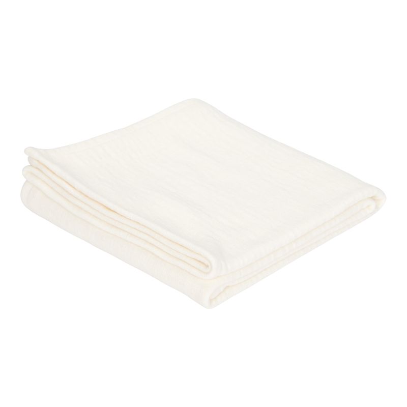 Little Dutch swaddle doek 120 cm Pure Soft White Maat