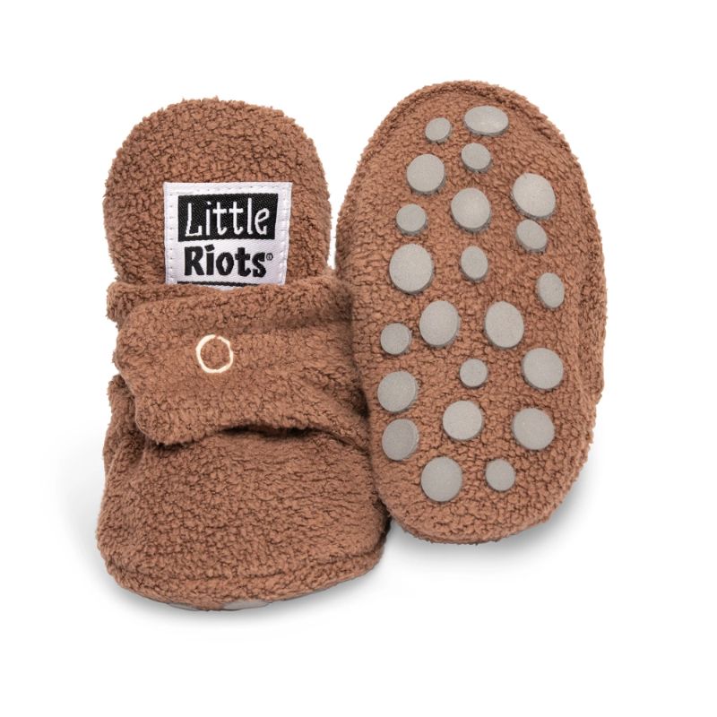 Little Riots - Babyslofjes - Fleece Stepper - Brownie - 24-36 Maanden (15,5cm) - Schoenmaat 24-25