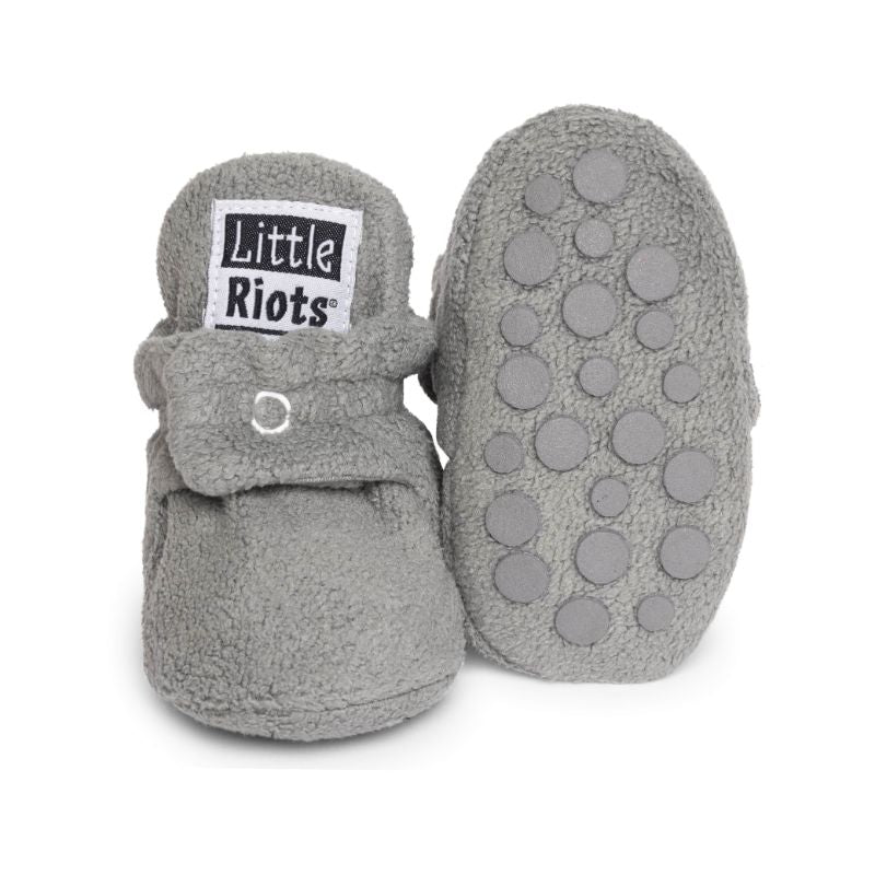 Little Riots slofjes grijs Fleece Maat