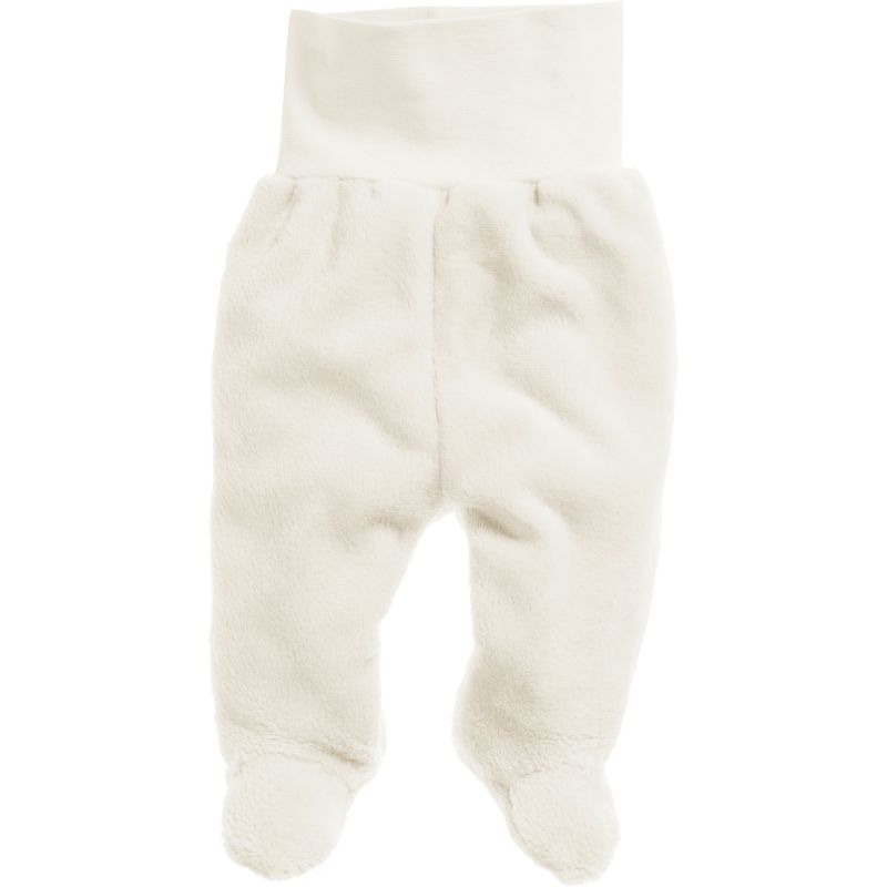 Playshoes Schnizler babybroekje met voetjes fleece uni creme Maat