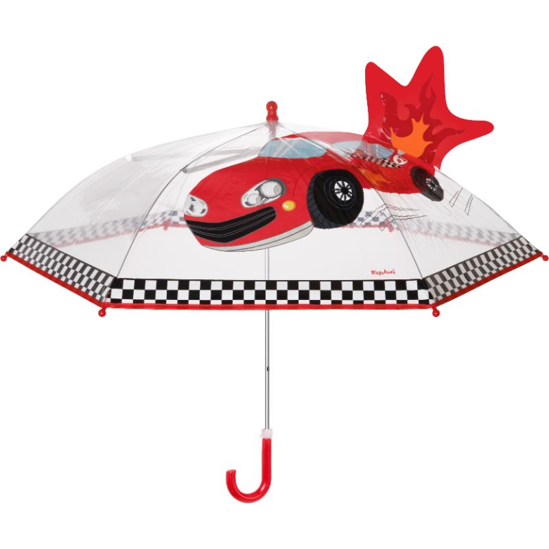 Playshoes paraplu raceauto transparant Maat