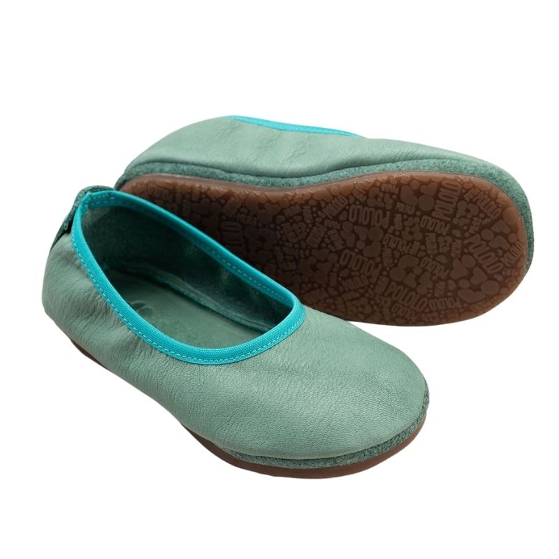 Pololo babyslofjes ballerina outdoor green Maat