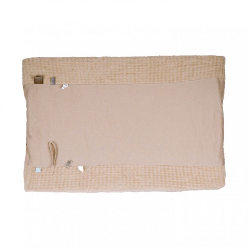 Snoozebaby aankleedkussenhoes Happy Dressing van organic katoen - 45x70cm - Beige