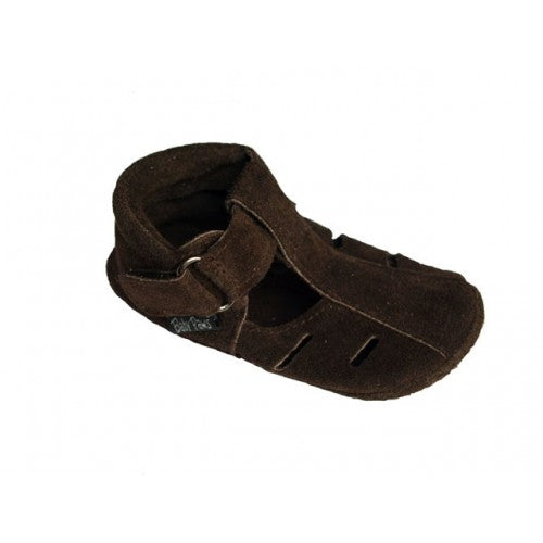 Baby Paws babyslofjes Sandal bruin suède Maat