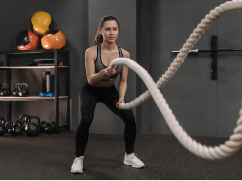 fitness lady engaging in high intensity workout