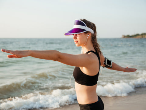 Lady taking out time for recovery after glute workout