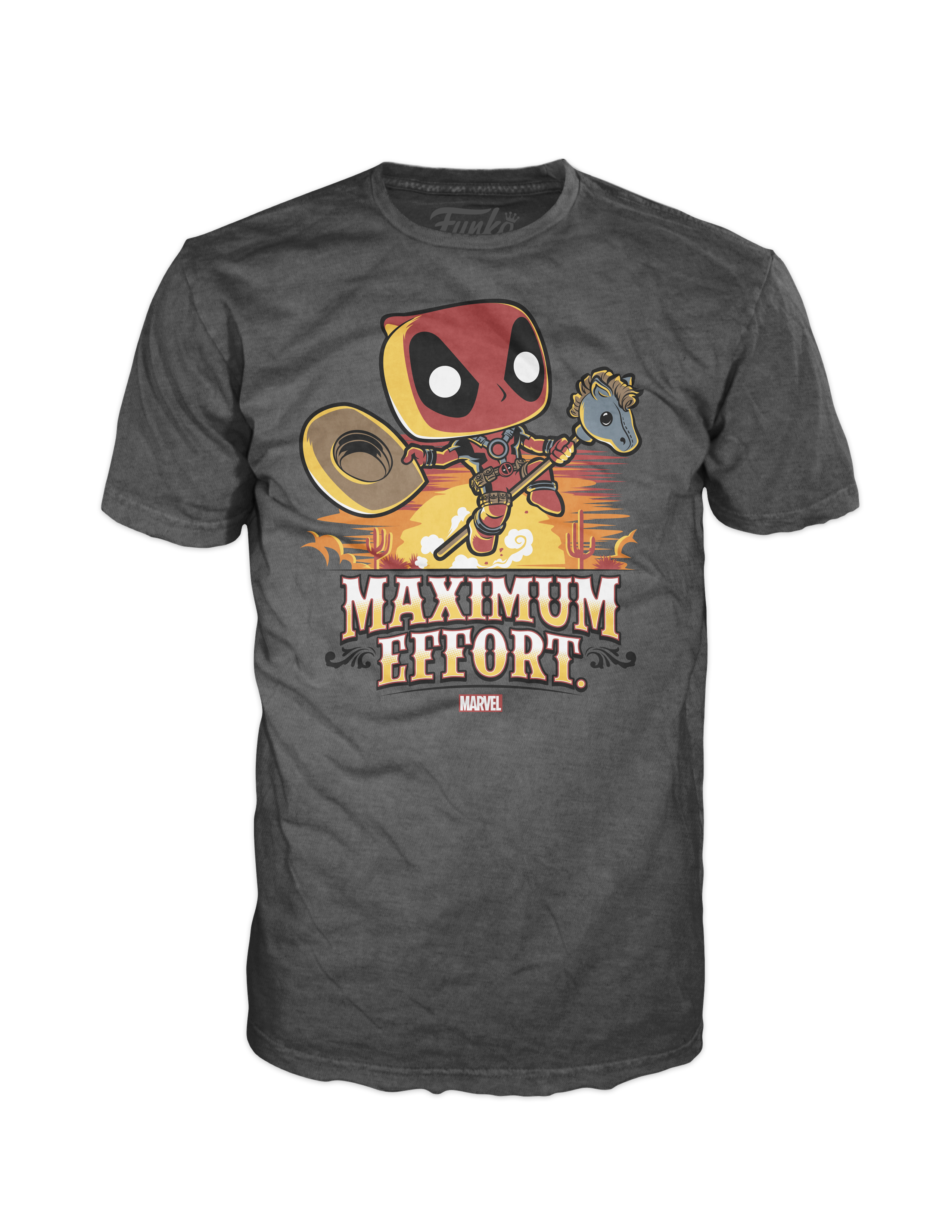 pop tees marvel deadpool max effort - remeras de fortnite original