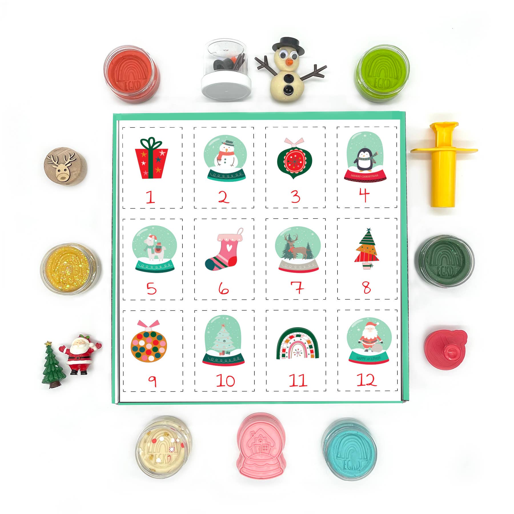 Playdough Advent Calendar Christmas Play Kit Little Love Kohler