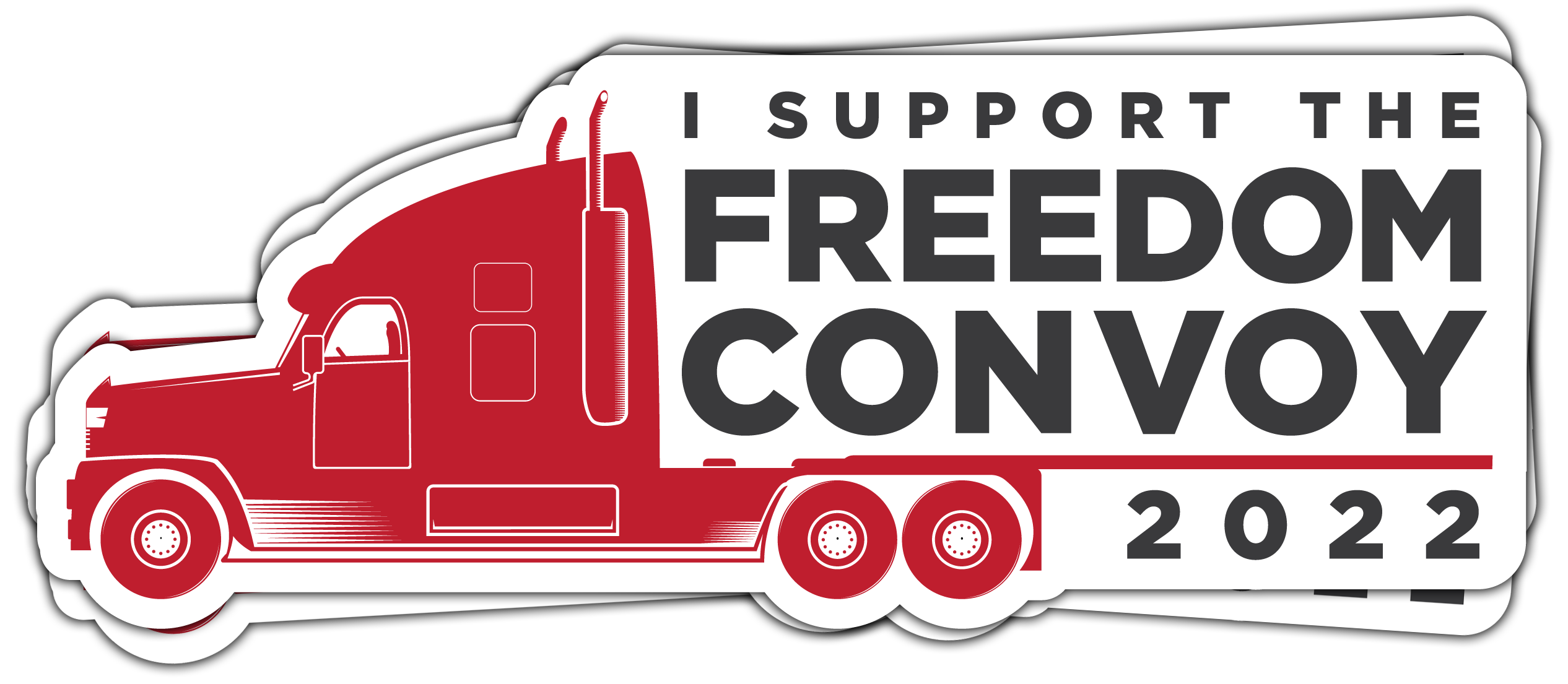 "Freedom Convoy" Patriotic Decal Sticker Liberty Apparel