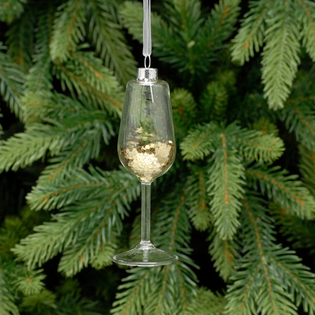 Prosecco Glass Christmas Tree Decoration
