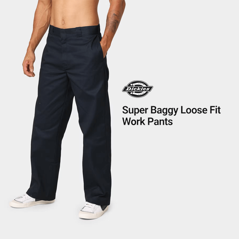 Dickies - 852AU Super Baggy Loose Fit Work Pants - Bone