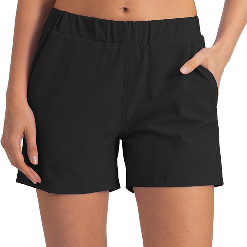REYSHIONWA Womens Workout Fitness Running Shorts 4in Athletic Shorts Quick-Dry Active Yoga Gym Sport Shorts with Pockets 
