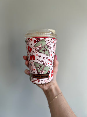 Rockin Around The Christmas Tree Coffee Cozy - Peaks and Pine
