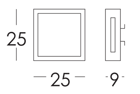 Square 25 ceiling light diagram