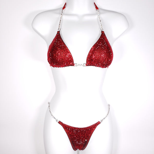 Red hot sale glitter bikini