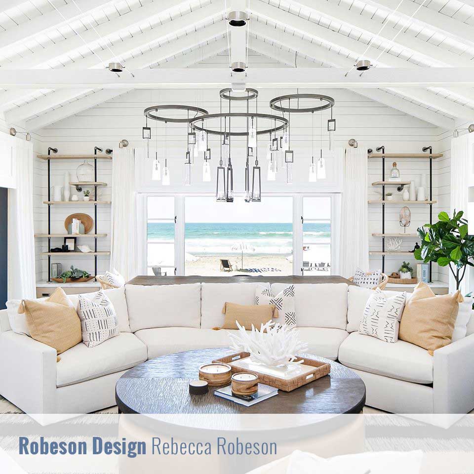 Custom chandelier made for Rebecca Robeson of Robeson Design & Kinwoven