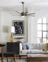 Ceiling fan in a stylish living room.