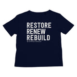 Restore Renew Rebuild (White) SH 2022 Kids T-Shirt
